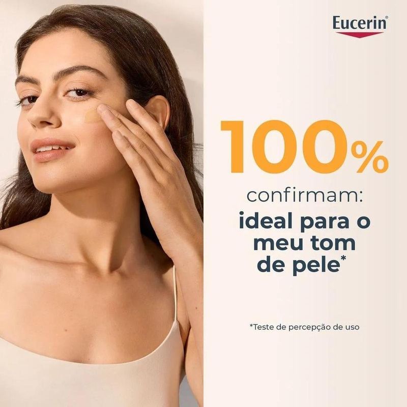 protetor solar facial eucerin sun hydro fluid cor média fps70 50ml
