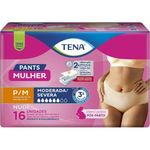 roupa íntima descartável nude tena pants mulher p/m 16 unidades