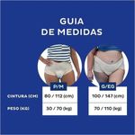 roupa íntima descartável nude tena pants mulher p/m 16 unidades