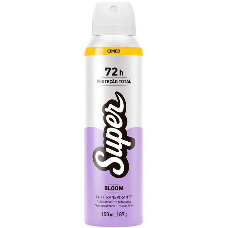 desodorante antitranspirante aerosol cimed super bloom 150ml