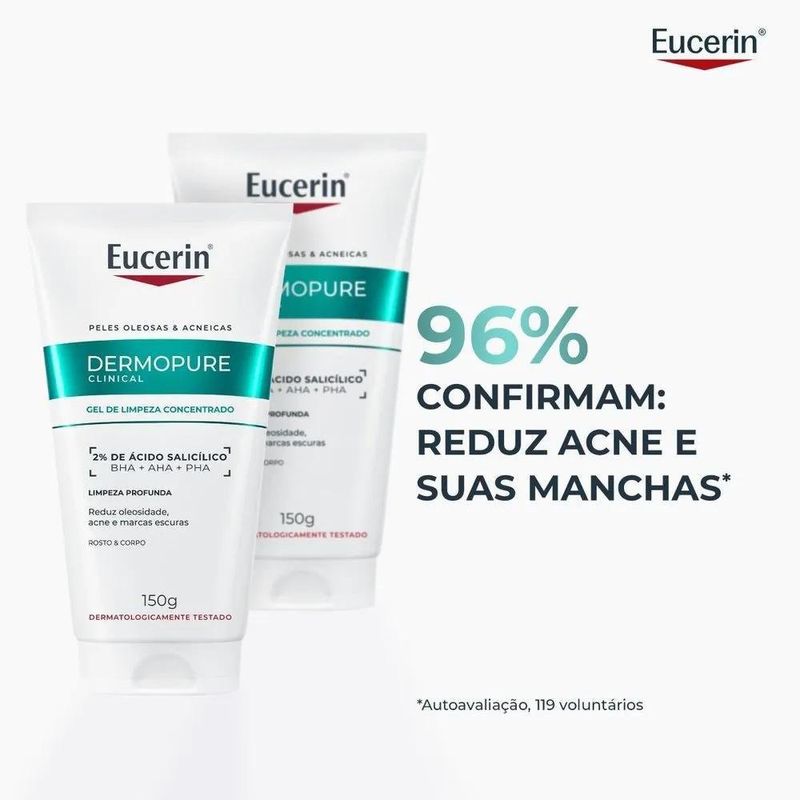 gel de limpeza concentrado eucerin dermopure rosto e corpo 150ml