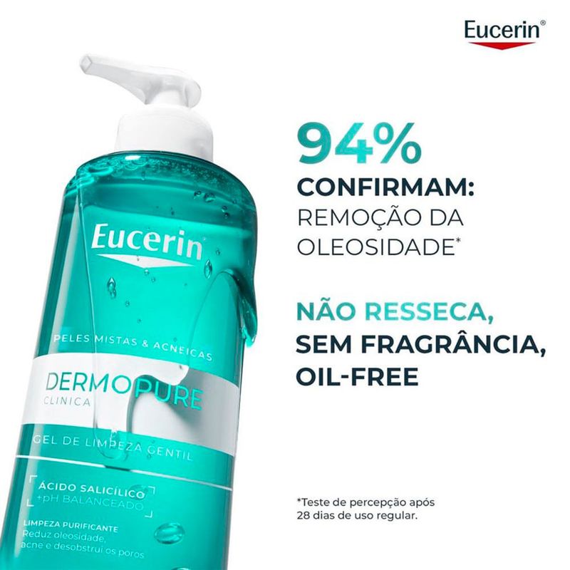 gel de limpeza gentil eucerin dermopure rosto e corpo 200ml