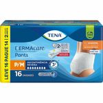 roupa íntima descartável tena dermacare pants p/m 16 unidades
