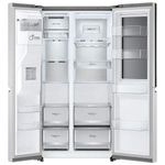 geladeira lg inverter side by side 598 litros 127v inox gc-x257cshs