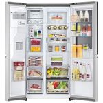 geladeira lg inverter side by side 598 litros 127v inox gc-x257cshs