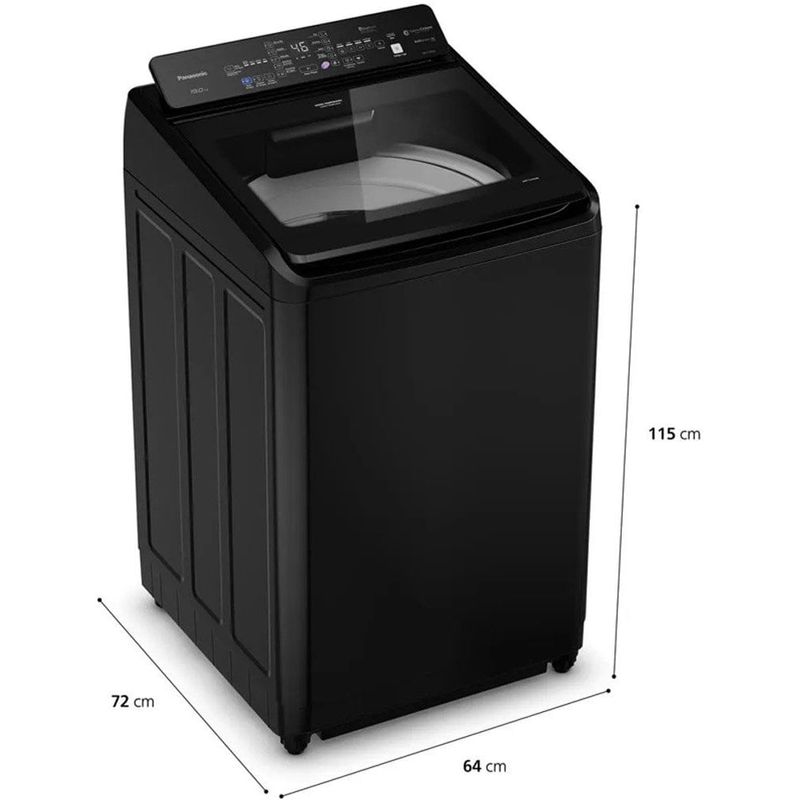 máquina de lavar roupas 19kg panasonic preto na-f190g1ba