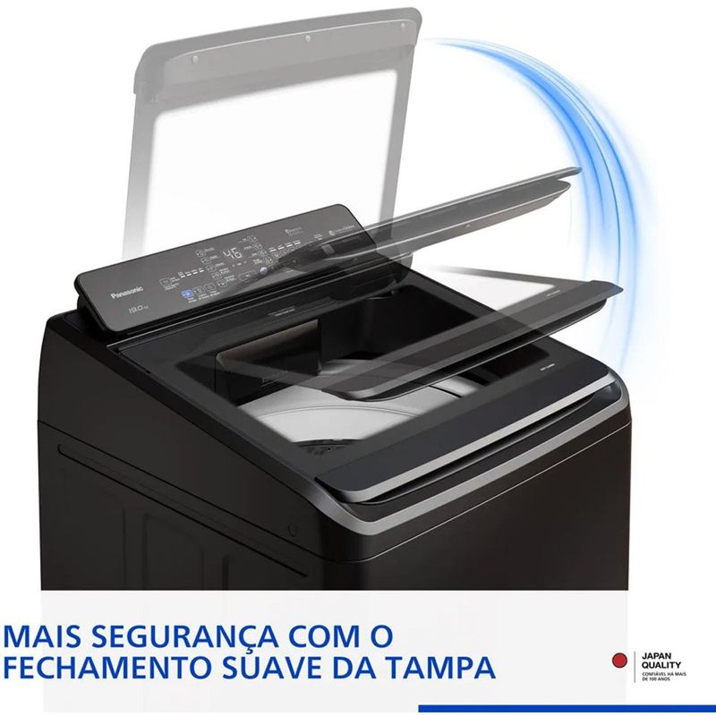 máquina de lavar roupas 19kg panasonic preto na-f190g1ba