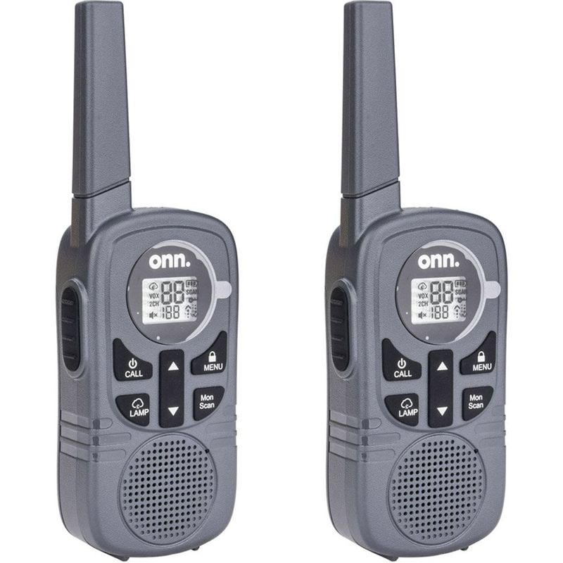 walkie talkie on 26km com 2 peças luz led e 121 canais cinza w-bi