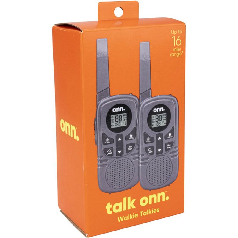 walkie talkie on 26km com 2 peças luz led e 121 canais cinza w-bi
