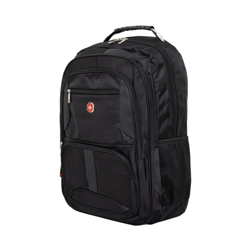 mochila executiva swissland em poliéster 22" 56cm preto (mp)