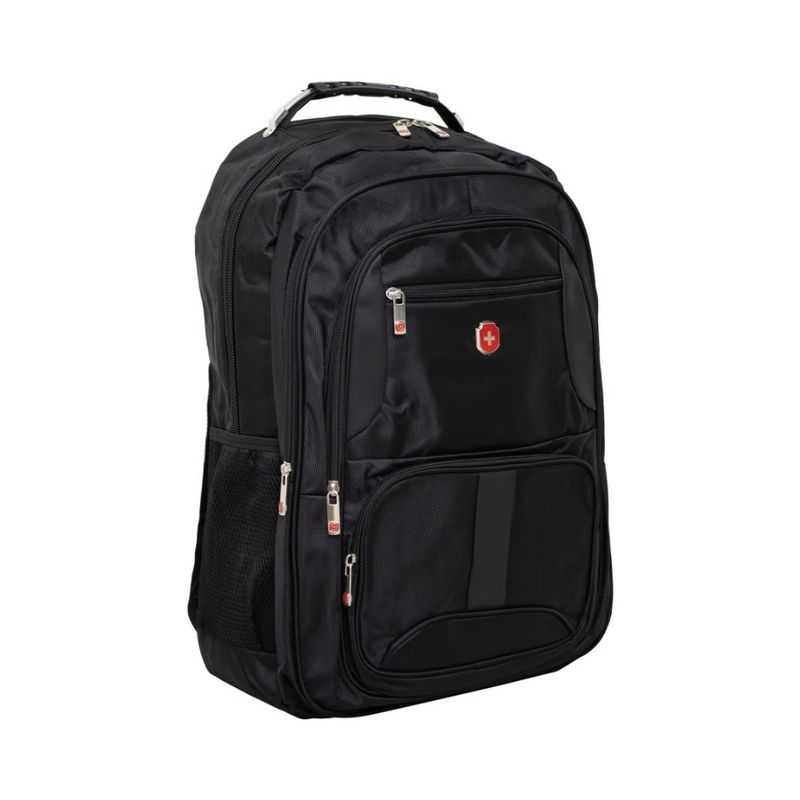mochila executiva swissland em poliéster 22" 56cm preto (mp)