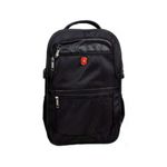 mochila executiva swissland cabo de aço com cadeado 18" 46cm preto (mp)