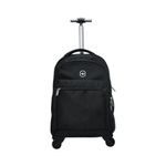 mochila de rodinhas executiva swissland em poliéster 18" 46cm preto (mp)