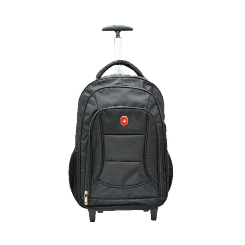 mochila executiva com rodinhas swissland 18" 46cm preto (mp)