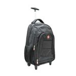 mochila executiva com rodinhas swissland 18" 46cm preto (mp)