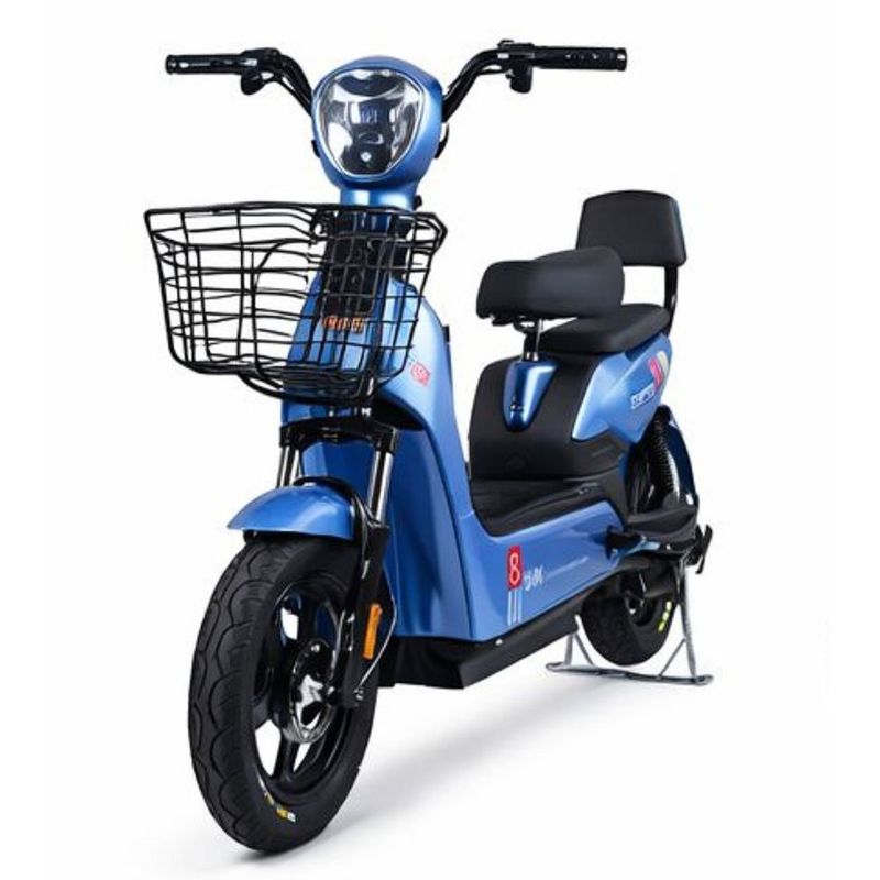 bicicleta elétrica gicin sk8 aro 14 500wh 48v azul (mp)