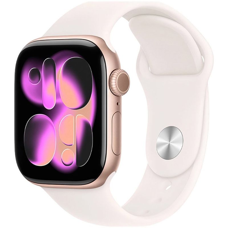 apple watch series 11 com gps 46mm ouro rosa at-bi
