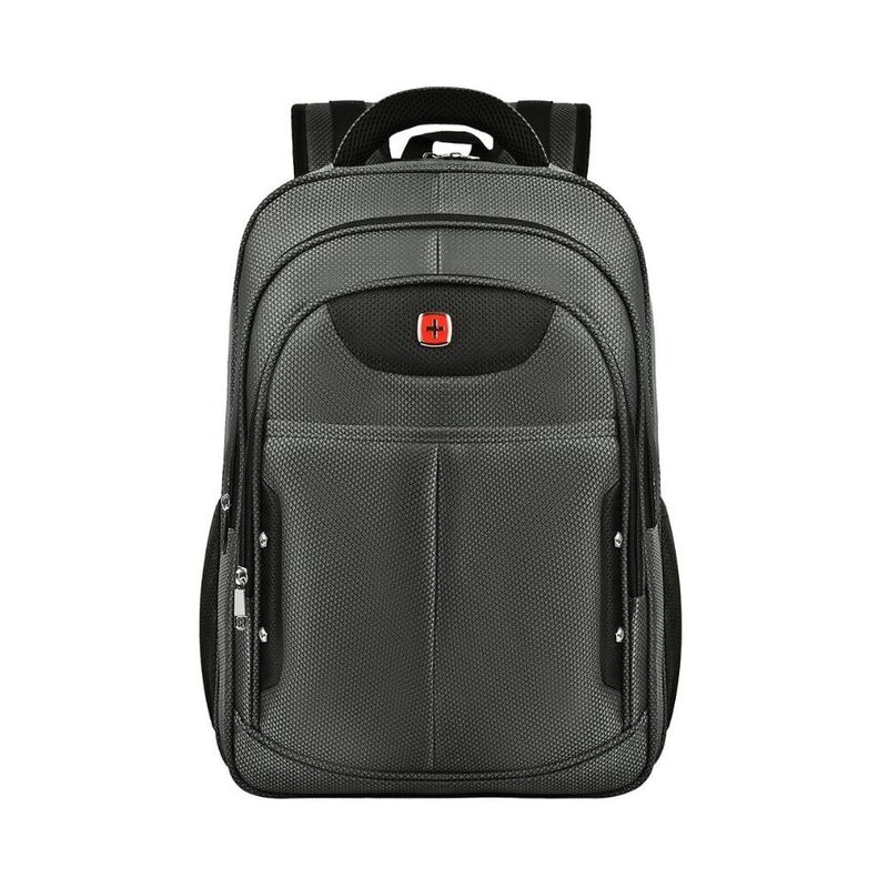 mochila executiva swissland em poliéster 18" 46cm preto sl04072 (mp)