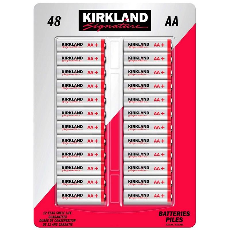 pilha alcalina aa kirkland 48 unidades c-bi