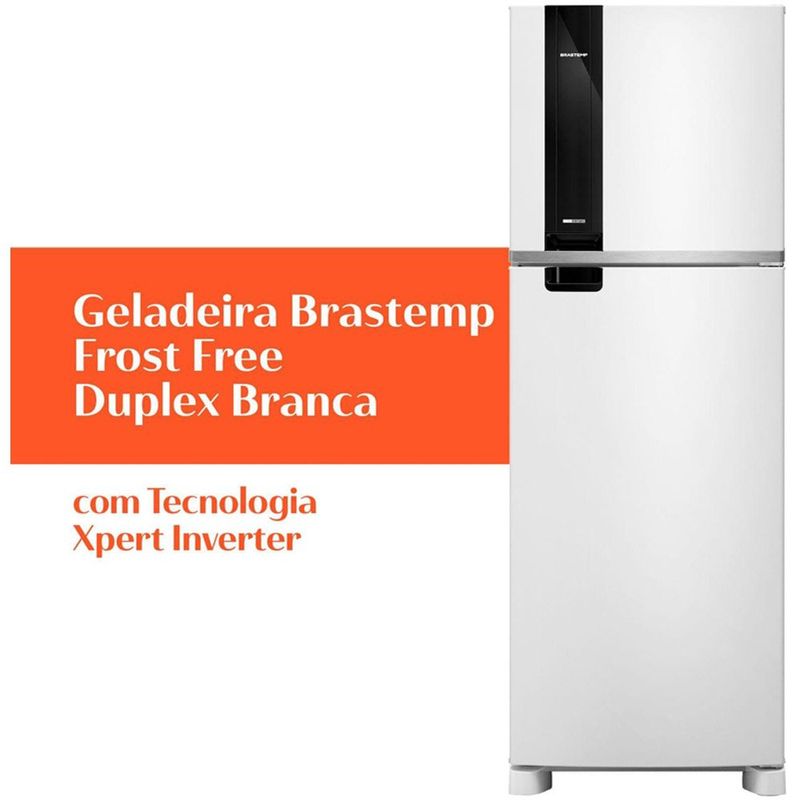 geladeira brastemp frost free duplex 385 litros 127v branco brm46mbana