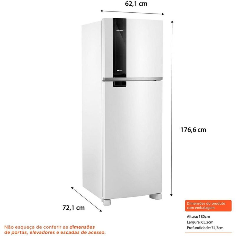 geladeira brastemp frost free duplex 385 litros 127v branco brm46mbana
