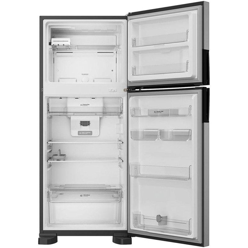 geladeira consul frost free duplex 410 litros 127v inox crm50mkana