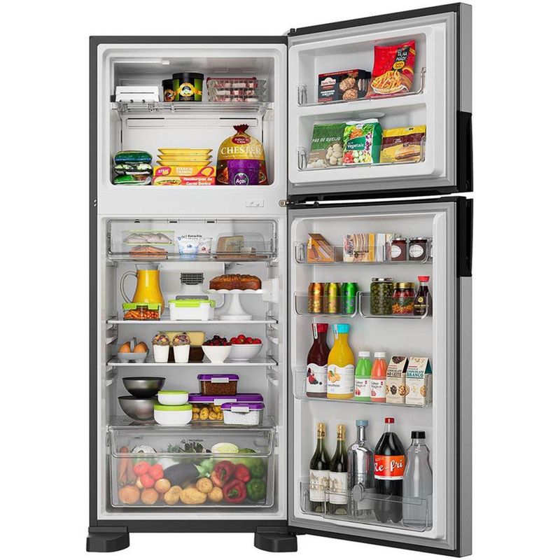 geladeira consul frost free duplex 410 litros 127v inox crm50mkana