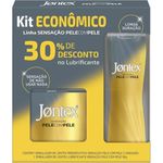 kit jontex sensação pele com pele preservativo + lubrificante íntimo gel 50g
