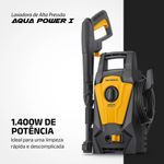 lavadora de pressão mondial 127v 1400w 1600ppsi amarelo e preto lap-01-gy