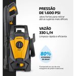 lavadora de pressão mondial 127v 1400w 1600ppsi amarelo e preto lap-01-gy