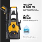 lavadora de pressão mondial 127v 1800w 2000ppsi amarelo e preto lap-03-gy
