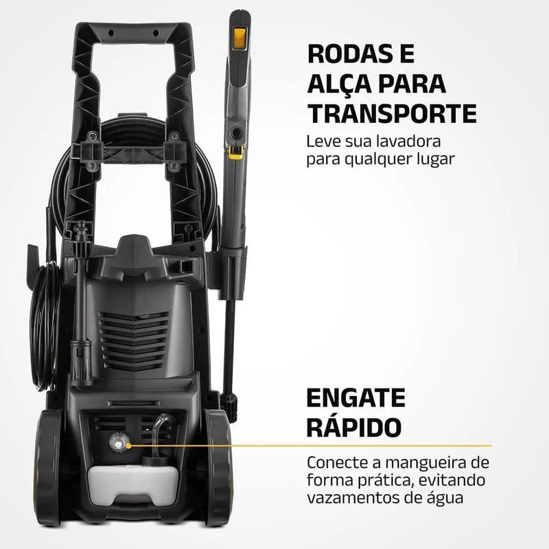 lavadora de pressão mondial 127v 1800w 2000ppsi amarelo e preto lap-03-gy