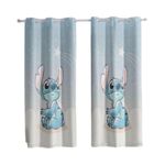 cortina bella&co corta luz pvc 2,40x1,70m stitch cute (mp)