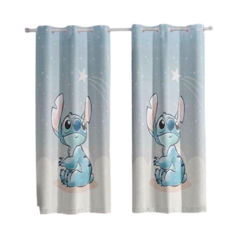 cortina bella&co corta luz pvc 2,40x1,70m stitch cute (mp)