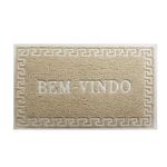 tapete bella&co capacho vinil bem vindo 40x60cm bege (mp)