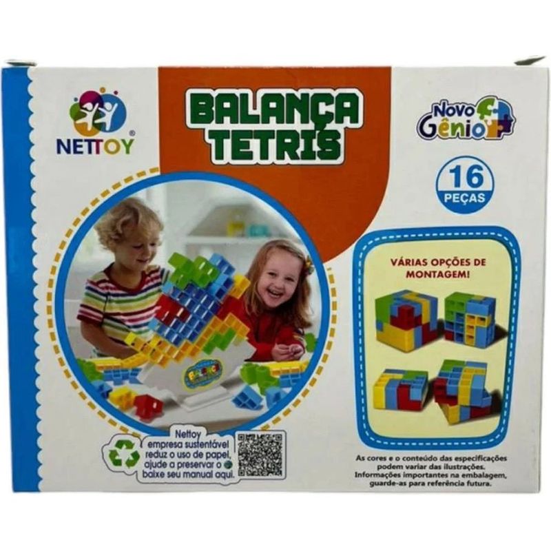 jogo de desafio balança tetris 16 peças nettoy 40009