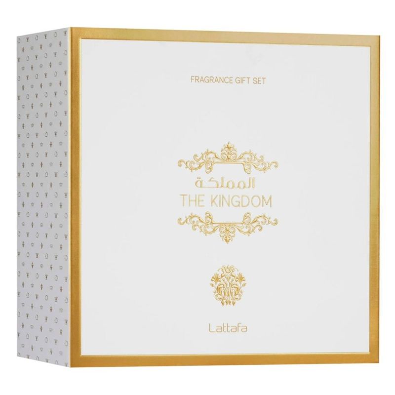 kit perfume árabe unissex lattafa the kingdom 100ml mini 12ml gel 100ml (mp)