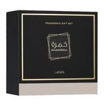 kit perfume árabe unissex lattafa khamrah 100ml mini 12ml bruma 50ml (mp)