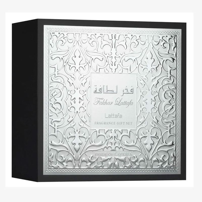 kit perfume árabe masculino lattafa fakhar black 100ml mini 50ml gel 100ml (mp)
