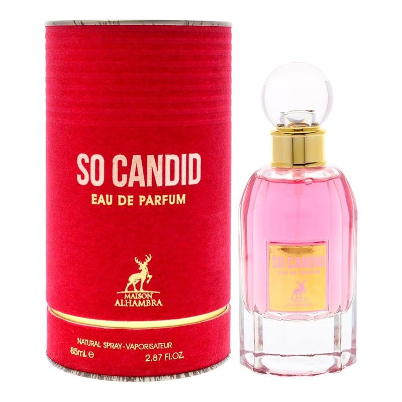 perfume árabe feminino maison alhambra so candid 85ml (mp)