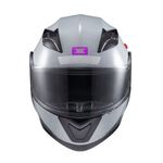 capacete texx escamoteável gladiator v3 makan cinza e rosa 62 (mp)