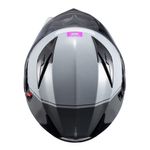capacete texx escamoteável gladiator v3 makan cinza e rosa 62 (mp)