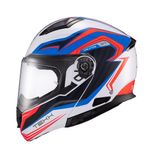 capacete texx escamoteável kratos nomade branco e azul 61 (mp)