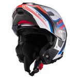 capacete texx escamoteável kratos nomade branco e azul 61 (mp)