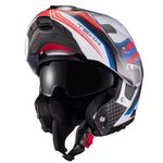 capacete texx escamoteável kratos nomade branco e azul 61 (mp)