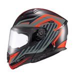 capacete texx escamoteável kratos nomade preto e vermelho 61 (mp)