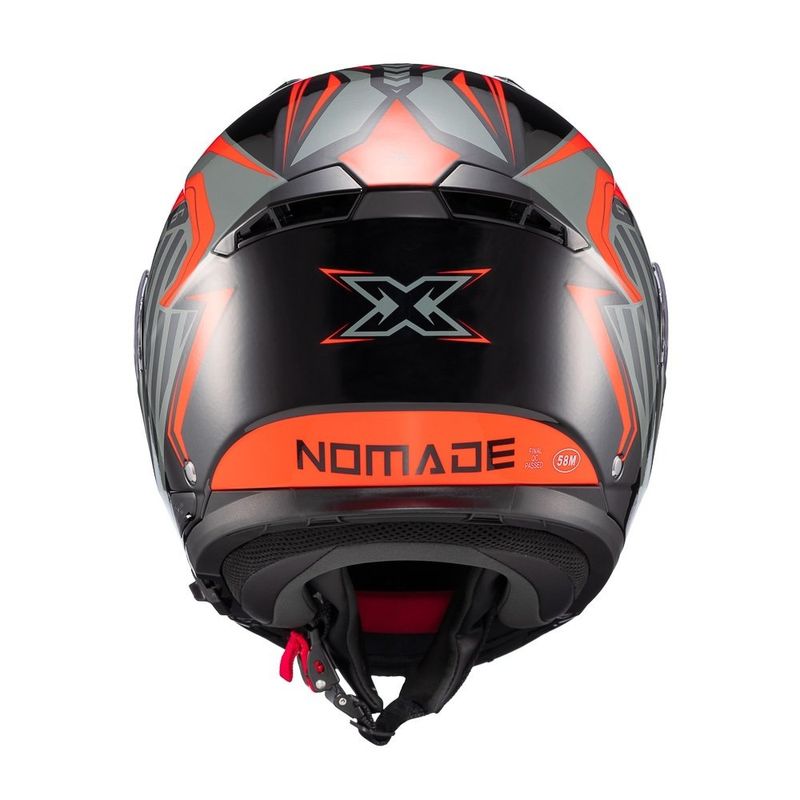 capacete texx escamoteável kratos nomade preto e vermelho 61 (mp)
