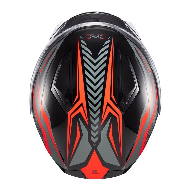 capacete texx escamoteável kratos nomade preto e vermelho 61 (mp)