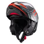 capacete texx escamoteável kratos nomade preto e vermelho 61 (mp)