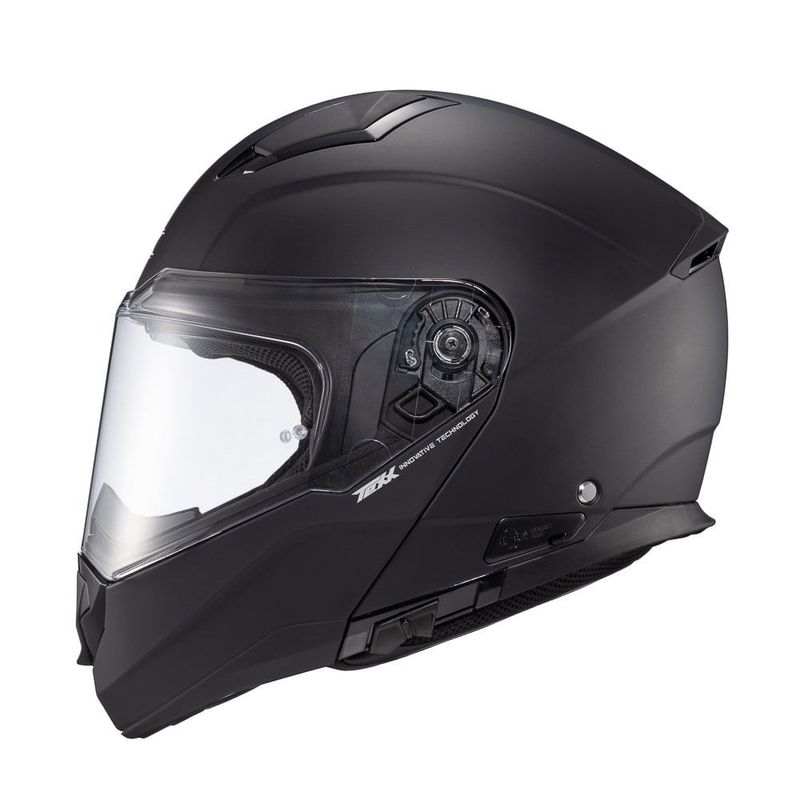 capacete texx escamoteável kratos sólido preto fosco 61 (mp)